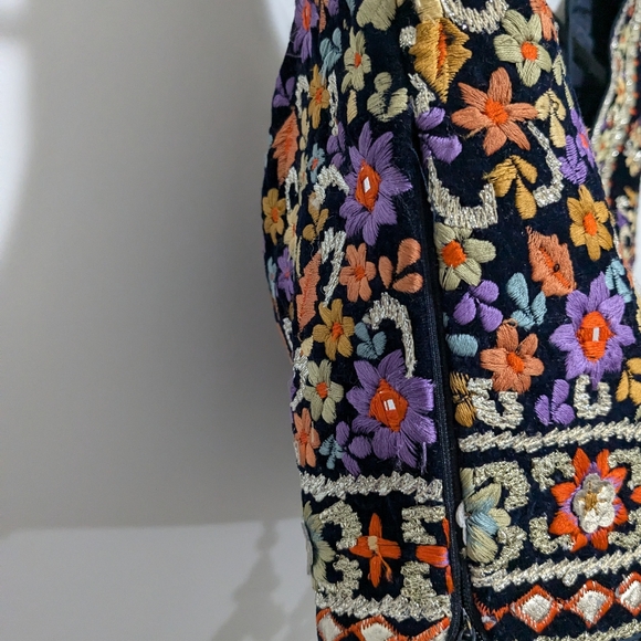 Embroidered Velvet Lehenga - Picture 6 of 11